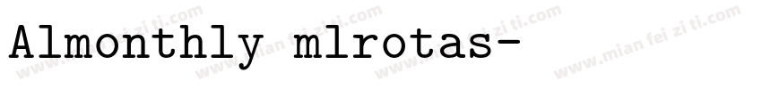 Almonthly mlrotas字体转换